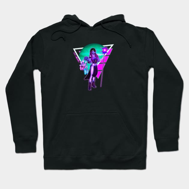 Neon Mage Vaporwave Aesthetic Synthwave Hoodie by Shirt Vibin
